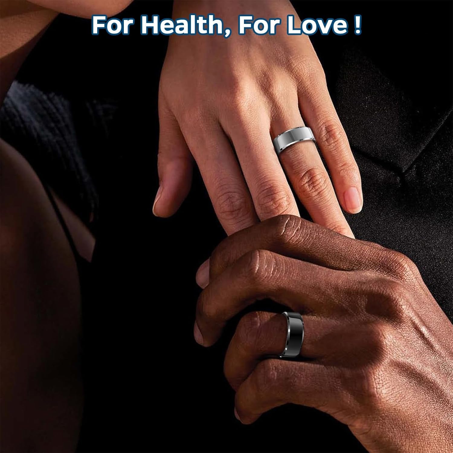 Smart Ring Health Tracker - Black
